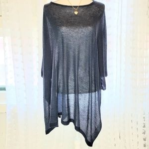 Brooks Brothers NWT One Size blue poncho shawl